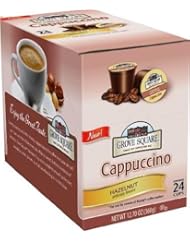 Grove Square Cappuccino Single Serve Cappuccino Cups, Hazelnut, Single serve cups for Keurig Brewers, 24 ct