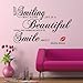 Luxbon Keep Smiling Because Life Is a Beautiful Thing...-marilyn Monroe Vinyl Home Room Decor Removable DIY Art Wallpaper Wall Sticker/decal Mural