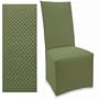 Stretch Pique Balsam Green Set of four Dining Chair Covers 708