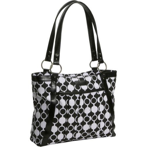 Kailo Chic Women's Pleated Laptop Tote (Mod Circles)