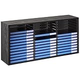 Hama - Vidéo Rangement - Meuble-étagère en bois peint en Noir pour le rangement de 39 DVD avec système déjection des disques