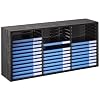 Hama Vid�o Rangement Meuble-�tag�re en bois peint en Noir pour le rangement de 39 DVD avec syst�me d'�jection des disques