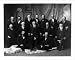 Historic Print (L): [Group of 14 Mormon men posed with Joseph F. Smith in right center and Wilford Woodruff