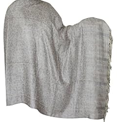 Shawls and Scarves Womens Reversible Wrap Wool Floral Design 80 x 40 inches (jmwr740r)
