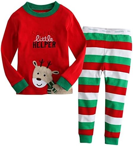Warmjama Baby Kids Boys Cotton Sleepwear Christmas Set 5Y Red