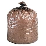 Stor-A-File - EcoDegradable Bags, Extra Heavy Duty, 39 gallon, 1.1mil, 33 x 44, Brown, 40/ctn - Pack of 6