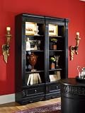 ASHLEY BRITANNIA ROSE BOOKCASE IN BLACK FINISH