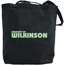 Canvas Tote Bag Black " Property Of Wilkinson " Name