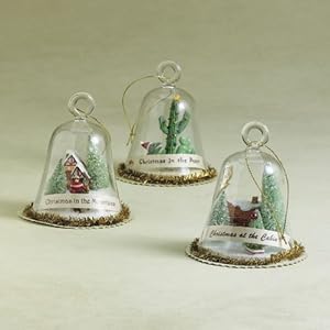 #!Cheap Christmas At The Cabin Glass Dome Bell Ornament #922200