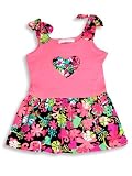Rubbies - Girls Sundress, Salmon, Black, Green
