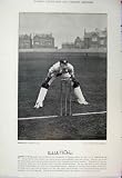 1895 CRICKET SPORT PHOTOGRAPH LESLIE WILSON WICKHAM