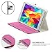 SAWE Tab 4 8 Case Samsung Galaxy Tab 4 8.0 Hybrid Folio Case - Slim Fit Premium Leather Cover with Stand for Samsung Tab 4 8-Inch Tablet SM- T330 / T331 / T335 (Hot Pink)