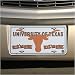Texas Longhorns White Metal License Plate