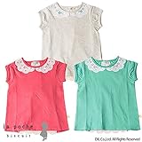 (ラポシェビスキュイ)La poche biscuit 初夏'15 後レース切替Tシャツ 110 グレー