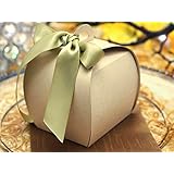 100 pcs Unique CupCake Purse Favor Boxes for Wedding - Natural