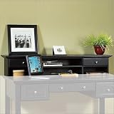 The Bedford Executive Desk Hutch - Black Finish