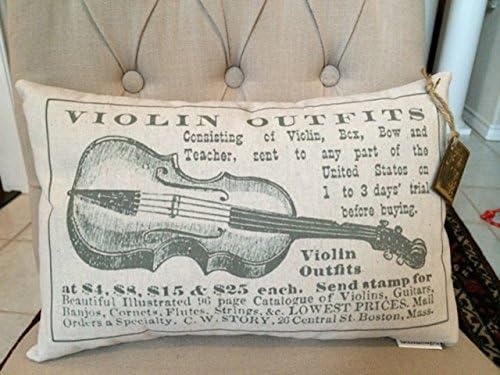 Vintage Violin Pillow