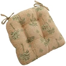 Brentwood Chenille Jacquard Palm Beach Chairpad, Amber