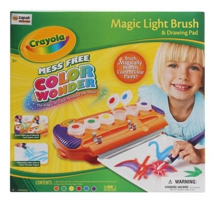 Crayola Mess Free Color Wonder Magic Light Brush Kit Includes: 6 Classic colors + 6 Tropical colors & Pad