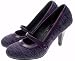 Couture Discount Damenpumps Fashion Tweed Pumps, High Heels, lila (P17)