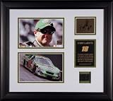Bobby Labonte Framed 2-Photographs with Autographed Plate and Race Used Tire