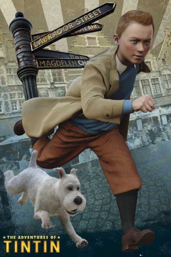Empire 421067 Tim und Struppi - Run Film Poster Druck - Gr&ouml;sse 61 x 91.5 cm Preisvergleich