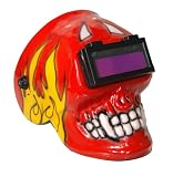 Burning Skull AUTO DARKENING WELDING HELMET with Flip Top Lens