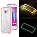 Galaxy S6 Case,ULAK® [Lumenair Series] LED Case Samsung Galaxy S6 Incoming Call Flash Slim Fit Dual Layer Bumper Protective Cover (White/Water Red)