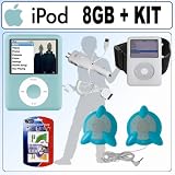 Apple 8 GB IPOD Nano AAC/MP3 Player (Blue) 3RD Generation + Accessory Kit