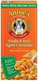 Annie's Homegrown Shells & Real Aged Cheddar Mac & Cheese, 6-Ounce Boxes (Pack of 12)
