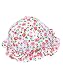 Preemie Girls Bright Pink Floral 100% Cotton Knit Sunbonnet