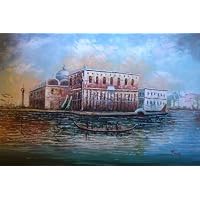 24X36 inch Art Oil Painting Dream Italy Venice Gondolas