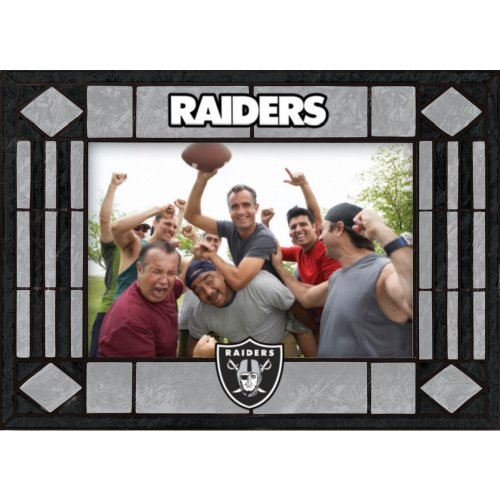 Oakland Raiders Art Glass Horizontal Frame