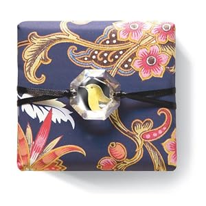 Navy Bird - Blackberry and Currant Fringe Studio Gypsy Wrapped Soap With Crystal