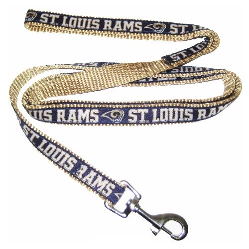 St. Louis Rams Navy Blue Woven Team Pet Leash (Small)