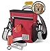 Reflective Dog Walking Bag - Night or Day Travel Bag Set for Dog Walks (Red)