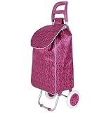 from JAM Pink Zebra Folding Wheeled Festival Shopping Trolley