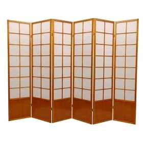 Best Quality Design - 6ft. Zen Japanese Shoji Folding Privacy Screen Room Divider - 3, 4, 5, or 6 Panels - 4 Colors