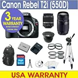 Canon Rebel T2i Digital Camera + 32GB Memory + 7 Lens Deluxe Camera Kit