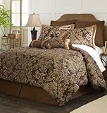 Blanket America Camellia 7-Piece Comforter Set, Queen, Brown