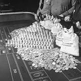 Police Guarding $500,000 in Silver Being Used During a WWII War Bond Rally in a Gambling Casino Photographic Poster Print by John Florea, 24x24