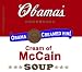 Obama Cream of McCain Soup Can Label Sticker Magnet Regular 10 3/4 oz Can Size