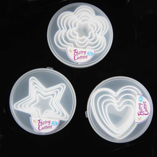 16 Pc Set Pastry Cookie Cutters Cake Mold Tool Baking Pastry Heart Star Flower !