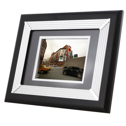 Tao 89362 5.6-Inch 128MB 5-Inch x 7-Inch Lined Accounts Double-Matted Digital Frame (Black/Silver)