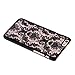 iPhone 6 Plus / iPhone 6s Plus Case, Moonmini Baroque Retro Court Lace Pattern Texture Hard Plastic Clear Case for iPhone 6 Plus / iPhone 6s Plus 5.5 Inch (Black)