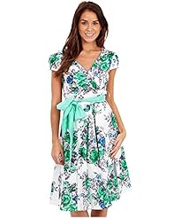 Wrap Cotton/Polyamide Summer  Dress