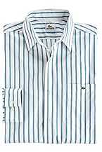 Long Sleeve Washed Multi-Color Striped Poplin Shirt