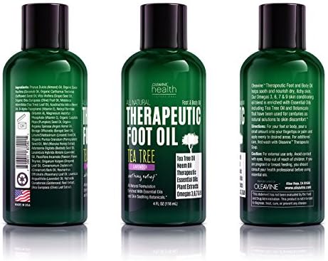 Foot Oil - Soothing Lavender - Tea Tree Oil & Neem - Helps with Antifungal, Athletes Foot, Toe Fungus, Foot Odor - Nourishing Botanical Oils