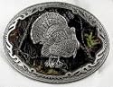 Mossy Oak Turkey Hunting Enamel Pewter Buckle ,Sport Buckle