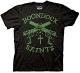 Mens The Boondock Saints Guns & Rosary T-shirt